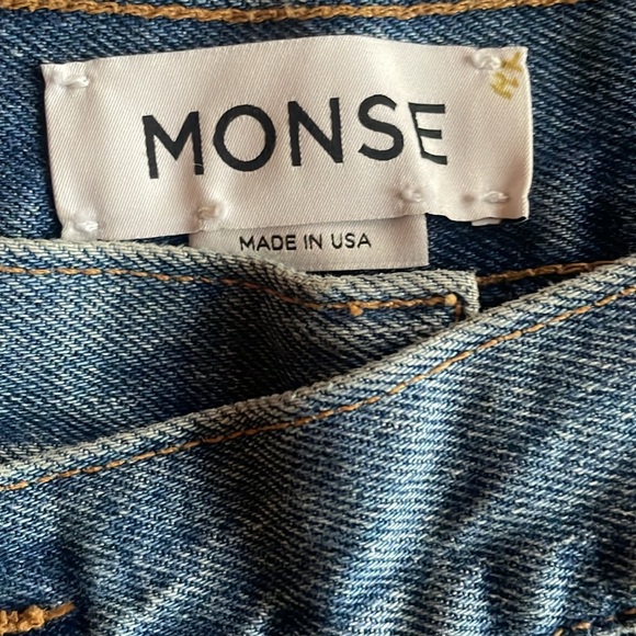MONSE Jeans Criss Cross Waist Cropped Mom jeans - Picture 10 of 11